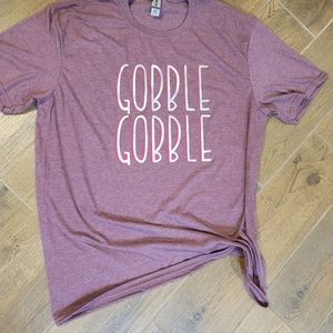 Heather Maroon Gobble Gobble tee